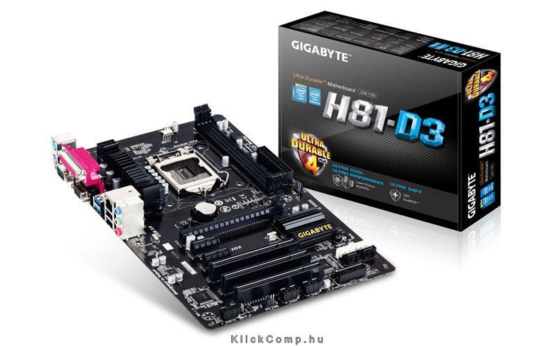 Eladó Már csak volt!!! Alaplap H81-D3 skt1150 H81 2xDDR3 1600MHz 1xGBE LAN 2xSATA3 6xUSB2.0 2xUSB3.0 GI - olcsó, Új Eladó Már csak volt!!! - Miskolc ( Borsod-Abaúj-Zemplén ) fotó