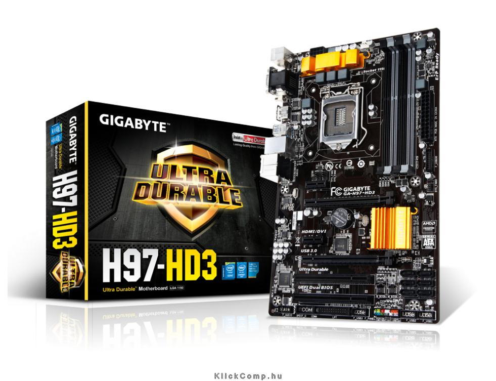 Eladó Már csak volt!!! Alaplap H97-HD3 skt1150 H97 4xDDR3 1600MHz RAID 2xPCI-E 1xGBE LAN 6xSATA3 8xUSB2 - olcsó, Új Eladó Már csak volt!!! - Miskolc ( Borsod-Abaúj-Zemplén ) fotó