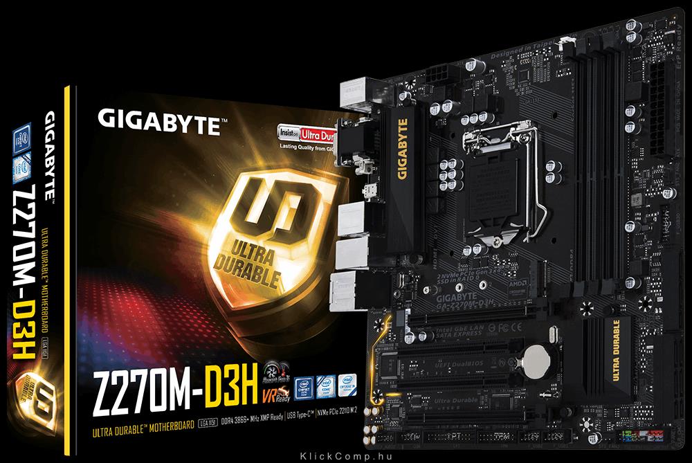 Eladó Már csak volt!!! Alaplap Z270 s1151 Gigabyte GA-Z270M-D3H - olcsó, Új Eladó Már csak volt!!! - Miskolc ( Borsod-Abaúj-Zemplén ) fotó