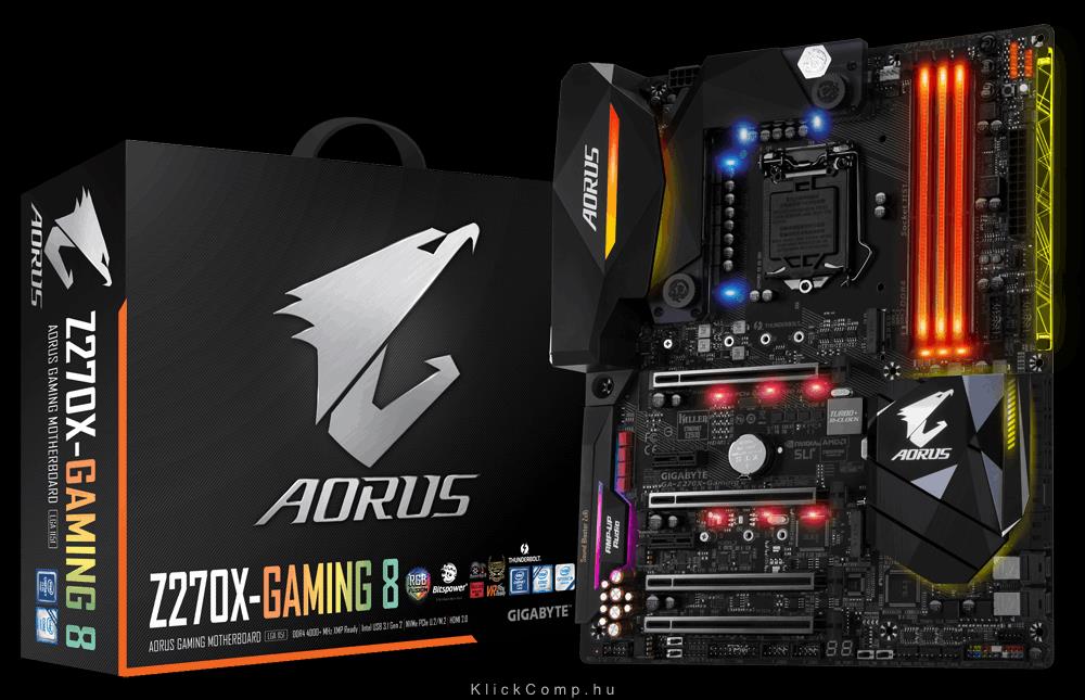 Eladó Már csak volt!!! Alaplap Z270 s1151 Gigabyte GA-Z270X-GAMING8 - olcsó, Új Eladó Már csak volt!!! - Miskolc ( Borsod-Abaúj-Zemplén ) fotó