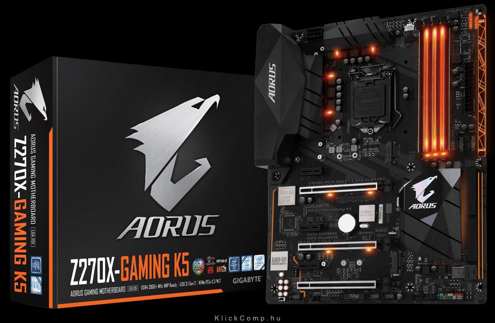 Eladó Már csak volt!!! Alaplap Z270 s1151 Gigabyte GA-Z270X-GAMING K5 - olcsó, Új Eladó Már csak volt!!! - Miskolc ( Borsod-Abaúj-Zemplén ) fotó