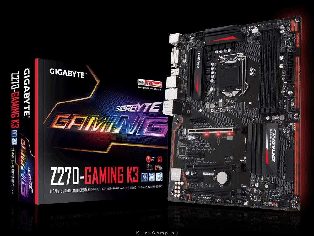 Eladó Már csak volt!!! Alaplap Z270 s1151 Gigabyte GA-Z270-Gaming K3 - olcsó, Új Eladó Már csak volt!!! - Miskolc ( Borsod-Abaúj-Zemplén ) fotó
