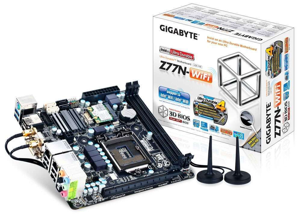 Eladó Már csak volt!!! Gigabyte Z77N-WIFI mini-ITX skt1155 (Z77, 2xDDR3 2800MHz, 2xSATA3, 2xGBE LAN, 6x - olcsó, Új Eladó Már csak volt!!! - Miskolc ( Borsod-Abaúj-Zemplén ) fotó