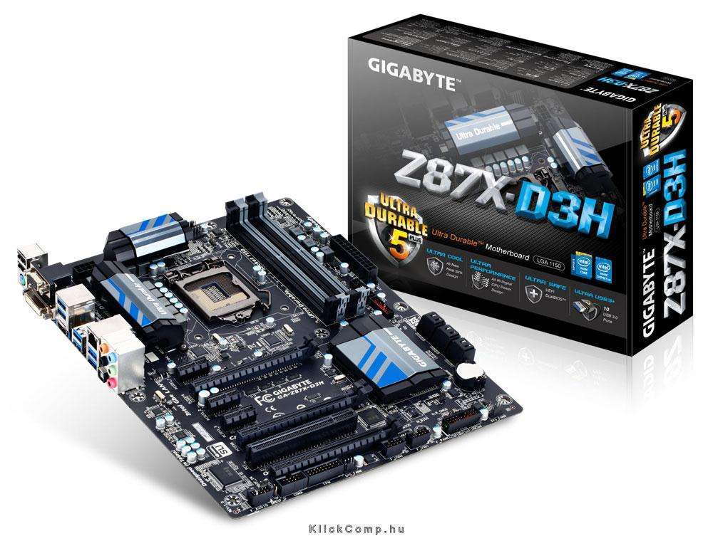 Eladó Már csak volt!!! Gigabyte Z87X-D3H Intel Z87 LGA1150 ATX alaplap - olcsó, Új Eladó Már csak volt!!! - Miskolc ( Borsod-Abaúj-Zemplén ) fotó