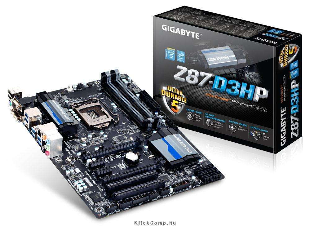Eladó Már csak volt!!! Gigabyte Z87-D3HP Intel Z87 LGA1150 ATX alaplap - olcsó, Új Eladó Már csak volt!!! - Miskolc ( Borsod-Abaúj-Zemplén ) fotó