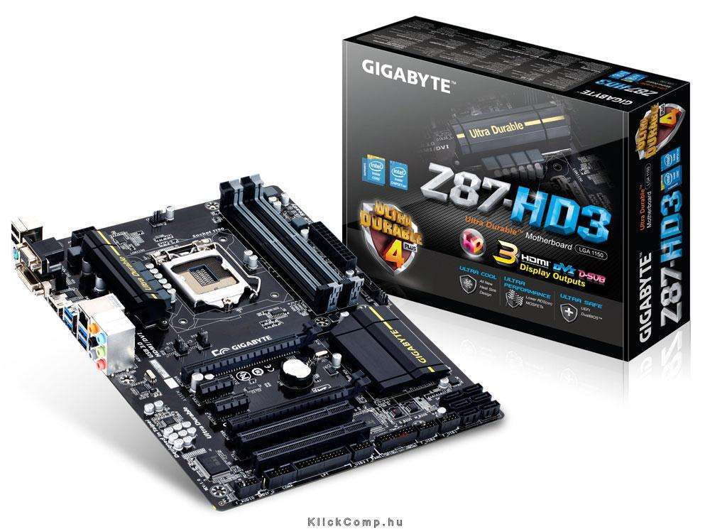 Eladó Már csak volt!!! Gigabyte Z87-HD3 Intel Z87 LGA1150 ATX alaplap - olcsó, Új Eladó Már csak volt!!! - Miskolc ( Borsod-Abaúj-Zemplén ) fotó
