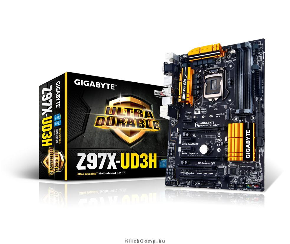 Eladó Már csak volt!!! Gigabyte Z97X-UD3H skt1150 (Z97, 4xDDR3 3100MHz, RAID, 3xPCI-E, 1xGBE LAN, 6xSAT - olcsó, Új Eladó Már csak volt!!! - Miskolc ( Borsod-Abaúj-Zemplén ) fotó