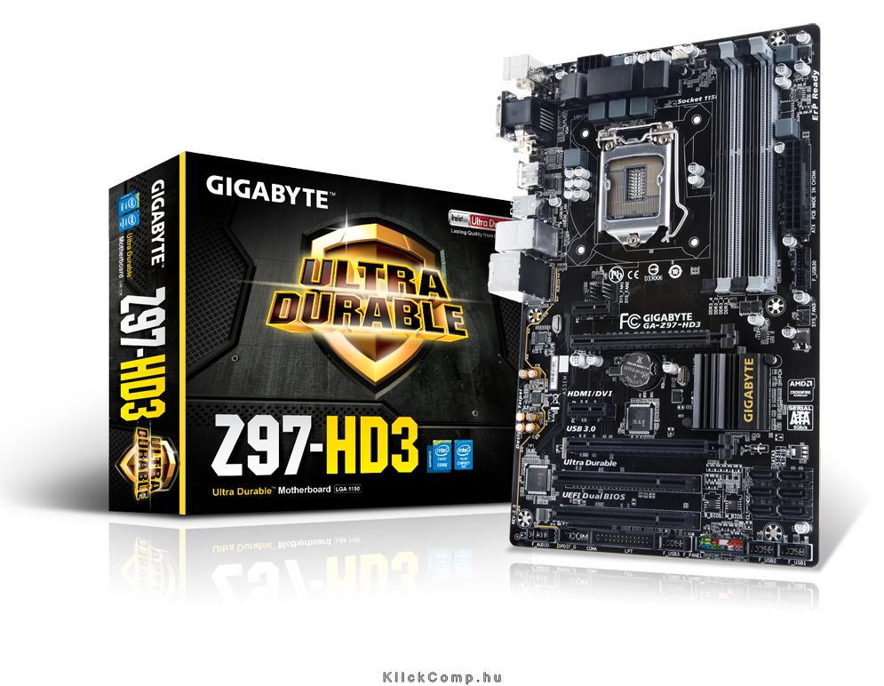 Eladó Már csak volt!!! Alaplap Z97-HD3 skt1150 Z97 4xDDR3 3100MHz RAID 2xPCI-E 1xGBE LAN 6xSATA3 8xUSB2 - olcsó, Új Eladó Már csak volt!!! - Miskolc ( Borsod-Abaúj-Zemplén ) fotó