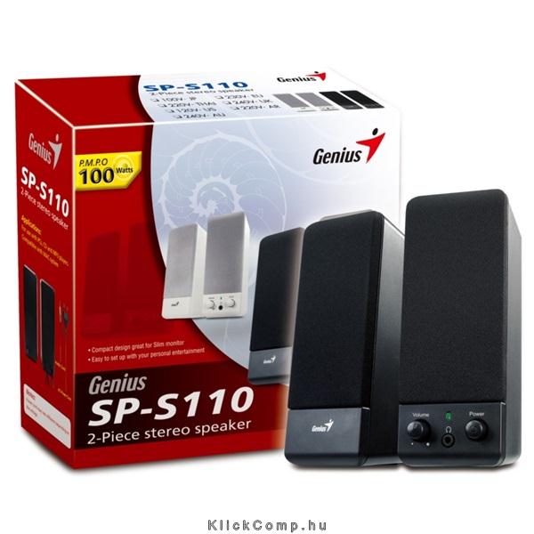 Eladó Már csak volt!!! Hangfal 2.0 3.5mm 1W Fekete Genius SP-S110 - olcsó, Új Eladó Már csak volt!!! - Miskolc ( Borsod-Abaúj-Zemplén ) fotó