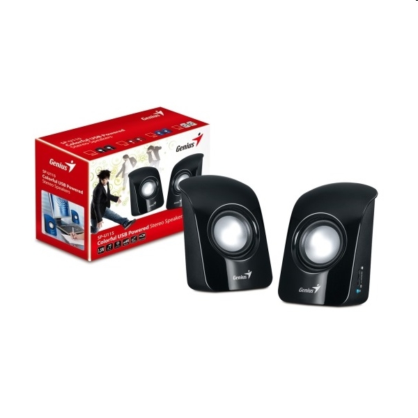 Eladó Már csak volt!!! Hangfal 2.0 3.5mm Jack 1,5W Genius SP-U115 USB-s Tápellátás Fekete - olcsó, Új Eladó Már csak volt!!! - Miskolc ( Borsod-Abaúj-Zemplén ) fotó