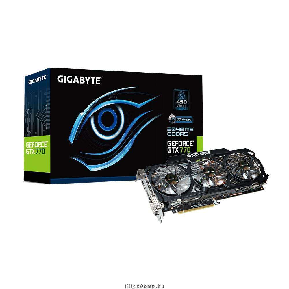Eladó Már csak volt!!! Gigabyte PCI-E Nvidia GTX770 OC (2048MB, DDR5, 256bit, 1137 7010Mhz, 2xDVI, HDMI - olcsó, Új Eladó Már csak volt!!! - Miskolc ( Borsod-Abaúj-Zemplén ) fotó