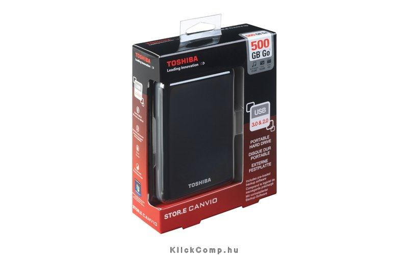 Eladó Már csak volt!!! 500GB Külső HDD 2.5" USB3.0 Toshiba Canvio Connect Fekete fényes - olcsó, Új Eladó Már csak volt!!! - Miskolc ( Borsod-Abaúj-Zemplén ) fotó