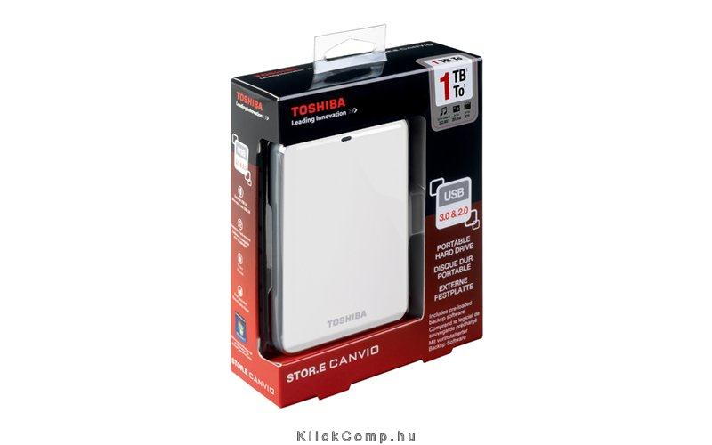 Eladó Már csak volt!!! 1TB Külső HDD 2.5" USB3.0 Toshiba Canvio Connect Fehér fényes - olcsó, Új Eladó Már csak volt!!! - Miskolc ( Borsod-Abaúj-Zemplén ) fotó