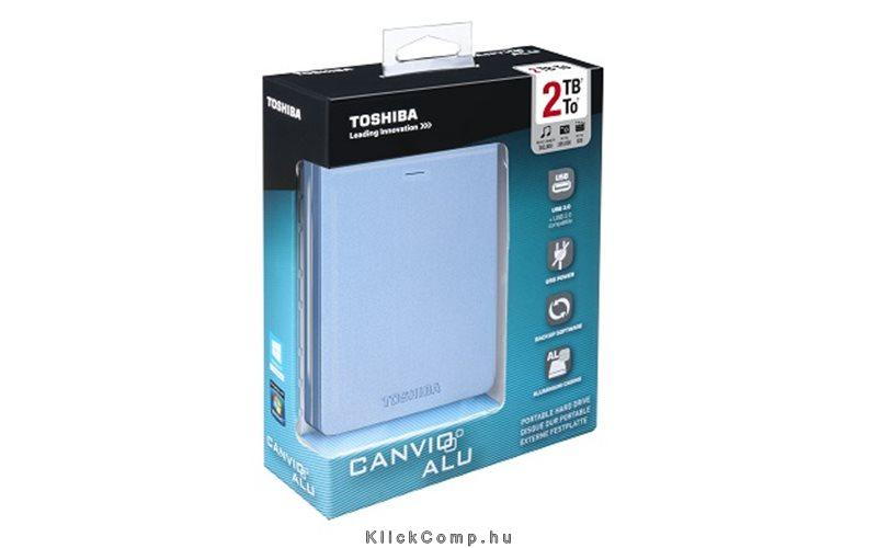 Eladó Már csak volt!!! 1TB Külső HDD 2.5" USB3.0 Toshiba Canvio Alu Kék aluminium, metál fényű - olcsó, Új Eladó Már csak volt!!! - Miskolc ( Borsod-Abaúj-Zemplén ) fotó