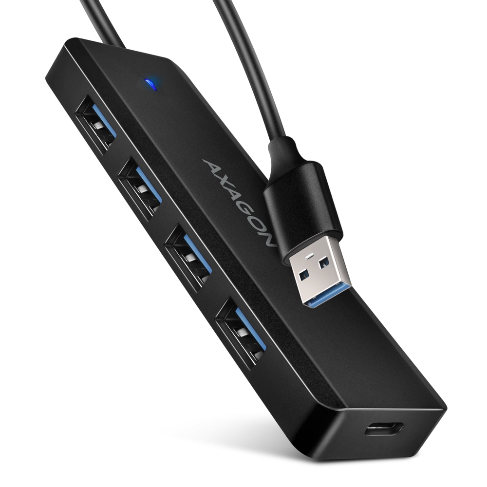 Eladó 4 port USB Hub USB3.2 AXAGON HUE-C1A  fekete - olcsó, Új Eladó - Miskolc ( Borsod-Abaúj-Zemplén ) fotó