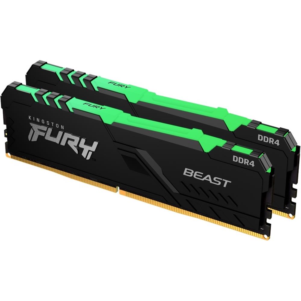 Eladó Már csak volt!!! 32GB memória DDR4 2666MHz (Kit of 2) Kingston FURY Beast RGB KF426C16BBAK2 32 - olcsó, Új Eladó Már csak volt!!! - Miskolc ( Borsod-Abaúj-Zemplén ) fotó