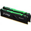 32GB memória DDR4 2666MHz (Kit of 2) Kingston FURY Beast RGB KF426C16BBAK2 32