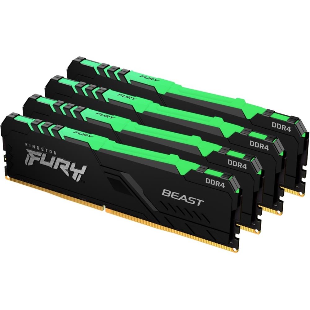 Eladó Már csak volt!!! 32GB memória DDR4 3200MHz (Kit of 4) Kingston FURY Beast RGB KF432C16BBAK4 32 - olcsó, Új Eladó Már csak volt!!! - Miskolc ( Borsod-Abaúj-Zemplén ) fotó