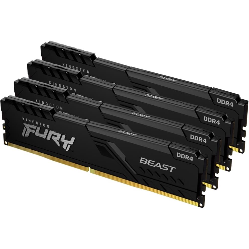 Eladó 32GB DDR4 memória 3200MHz (Kit of 4) Kingston FURY Beast Black KF432C16BBK4 32 - olcsó, Új Eladó - Miskolc ( Borsod-Abaúj-Zemplén ) fotó