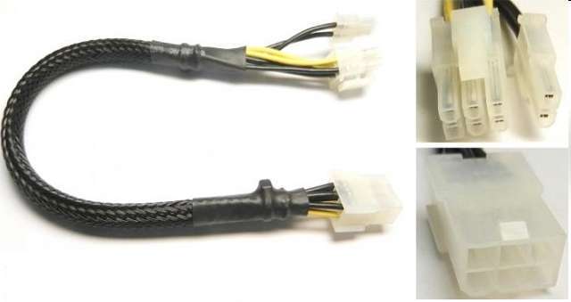 Eladó Már csak volt!!! VGA tápkábel 6 pin -> 8 pin - olcsó, Új Eladó Már csak volt!!! - Miskolc ( Borsod-Abaúj-Zemplén ) fotó