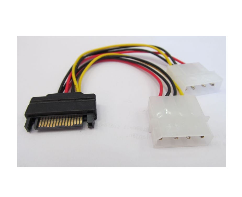Eladó Már csak volt!!! Molex 4 pin M 2x to SATA 15 pin M - olcsó, Új Eladó Már csak volt!!! - Miskolc ( Borsod-Abaúj-Zemplén ) fotó