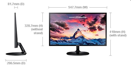 Eladó Már csak volt!!! Monitor 23,5" FullHD 1920x1080 PLS 4ms Mega DCR HDMI Dsub Samsung S24F350FHU - olcsó, Új Eladó Már csak volt!!! - Miskolc ( Borsod-Abaúj-Zemplén ) fotó