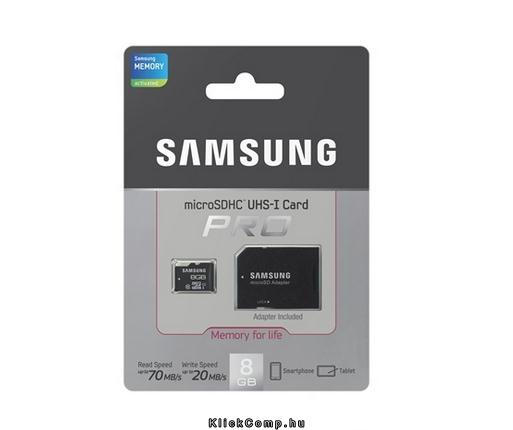 Eladó Már csak volt!!! Samsung 8GB SD micro Pro (Class10, UHS-1 Grade 1) (MB-MG8GBA EU) memória kártya - olcsó, Új Eladó Már csak volt!!! - Miskolc ( Borsod-Abaúj-Zemplén ) fotó