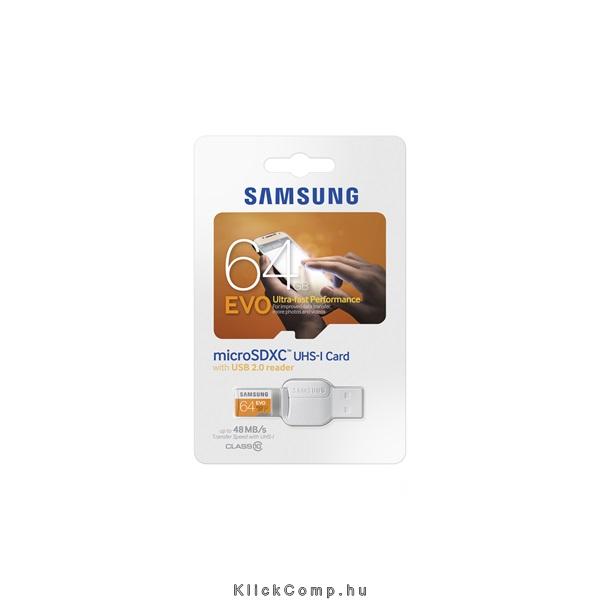 Eladó Már csak volt!!! Memória-kártya 64GB MicroSD kártya USB ADAPTERREL Class10 Samsung EVO MB-MP64DC - olcsó, Új Eladó Már csak volt!!! - Miskolc ( Borsod-Abaúj-Zemplén ) fotó