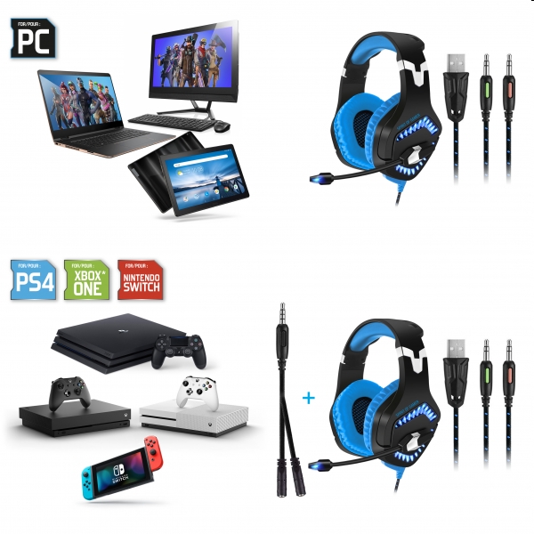 Eladó Már csak volt!!! Fejhallgató mikrofonos Spirit of Gamer ELITE-H40 kék USB plusz 3.5mm Jack - olcsó, Új Eladó Már csak volt!!! - Miskolc ( Borsod-Abaúj-Zemplén ) fotó