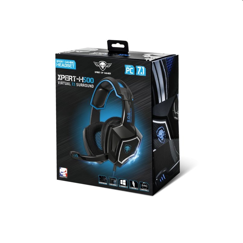 Eladó Már csak volt!!! Fejhallgató mikrofonos Spirit of Gamer XPERT H500 kék USB - olcsó, Új Eladó Már csak volt!!! - Miskolc ( Borsod-Abaúj-Zemplén ) fotó