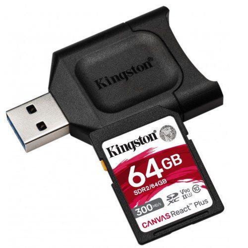 Eladó Már csak volt!!! Memória-kártya 64GB SD Plus olvasó (SDXC Class 10 UHS-II U3) Kingston Canvas Rea - olcsó, Új Eladó Már csak volt!!! - Miskolc ( Borsod-Abaúj-Zemplén ) fotó