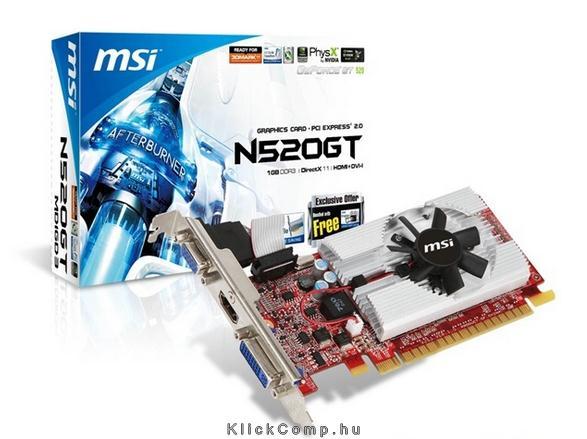 Eladó Már csak volt!!! MSI N520GT-MD1GD3 LP GDDR3 PCIe DVI HDMI ( Szervizben 3 év ) - olcsó, Új Eladó Már csak volt!!! - Miskolc ( Borsod-Abaúj-Zemplén ) fotó