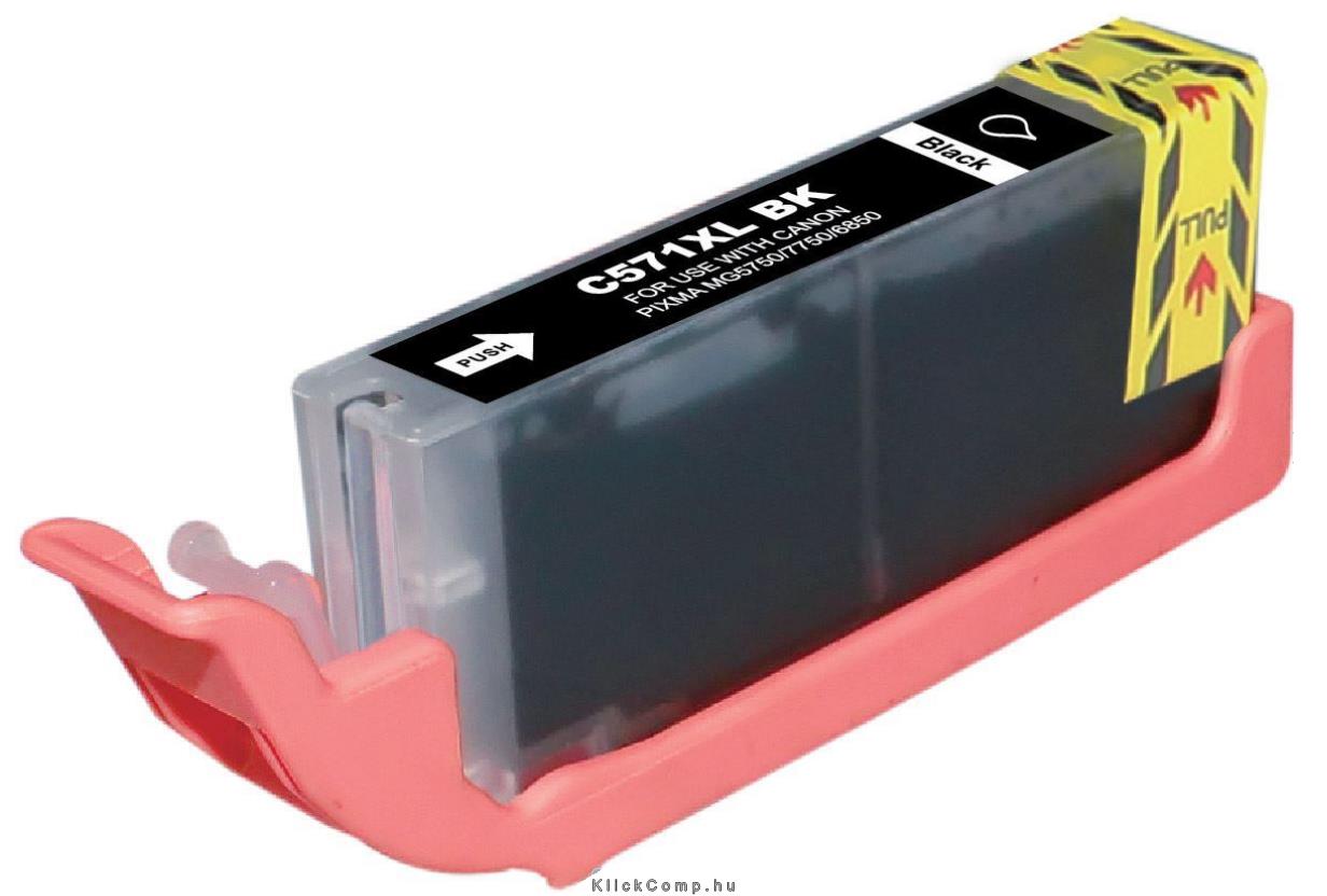 Eladó Már csak volt!!! Canon CLI-571BK XL utángyártott tintapatron Chipes Fekete patron 13ml - olcsó, Új Eladó Már csak volt!!! - Miskolc ( Borsod-Abaúj-Zemplén ) fotó