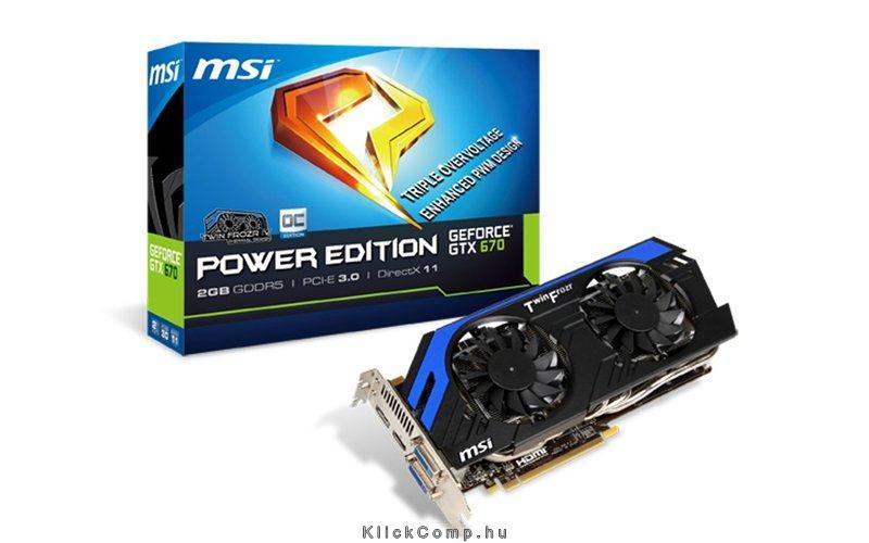 Eladó Már csak volt!!! MSI N670 Power Edition 2GD5 OC nVidia 2GB GDDR5 GTX670 256bit PCI-E videokártya - olcsó, Új Eladó Már csak volt!!! - Miskolc ( Borsod-Abaúj-Zemplén ) fotó