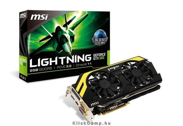 Eladó Már csak volt!!! MSI N680GTX Lightning nVidia GDDR5 2GB 256bit PCI-E videokártya - olcsó, Új Eladó Már csak volt!!! - Miskolc ( Borsod-Abaúj-Zemplén ) fotó