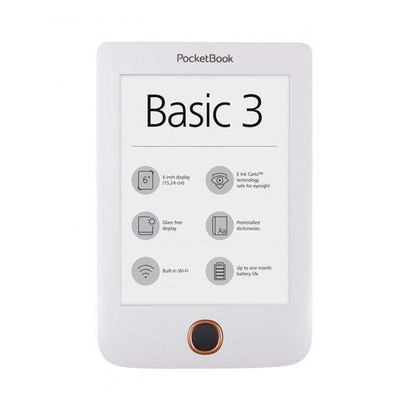 Eladó Már csak volt!!! e-book olvasó 6" E-Ink Pearl wifi mUSB mSD POCKETBOOK PB614 BASIC3 Fehér - olcsó, Új Eladó Már csak volt!!! - Miskolc ( Borsod-Abaúj-Zemplén ) fotó