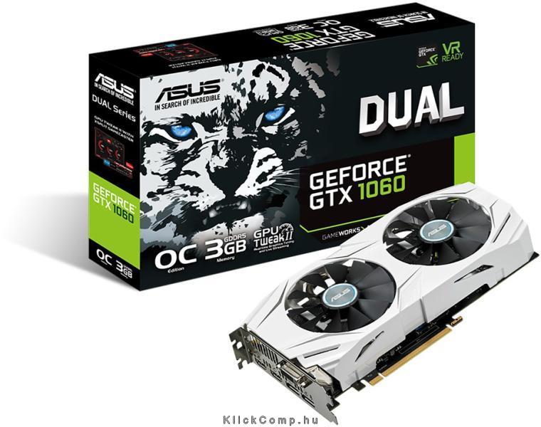 Eladó Már csak volt!!! VGA GTX-1060 3GB DDR5 OC PCI-Ex16x ASUS nVIDIA Videokártya - olcsó, Új Eladó Már csak volt!!! - Miskolc ( Borsod-Abaúj-Zemplén ) fotó