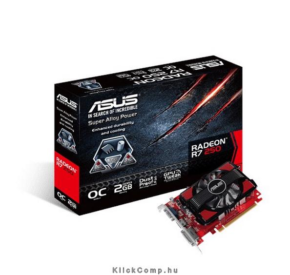 Eladó Már csak volt!!! Asus PCI-E AMD R7 250 2048MB DDR3, 128bit, 1110 1800MHz, Dsub, DVI, HDMI, Aktív - olcsó, Új Eladó Már csak volt!!! - Miskolc ( Borsod-Abaúj-Zemplén ) fotó