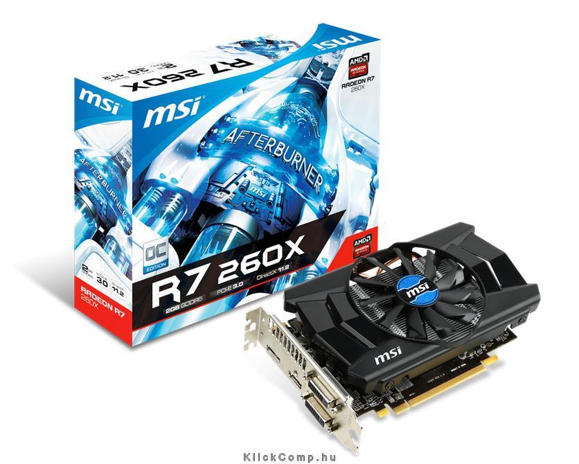 Eladó Már csak volt!!! MSI PCI-E AMD R7 260X OC (2048MB DDR5, 128bit, 1175 6500MHz, 2xDVI, HDMI, DP, Du - olcsó, Új Eladó Már csak volt!!! - Miskolc ( Borsod-Abaúj-Zemplén ) fotó