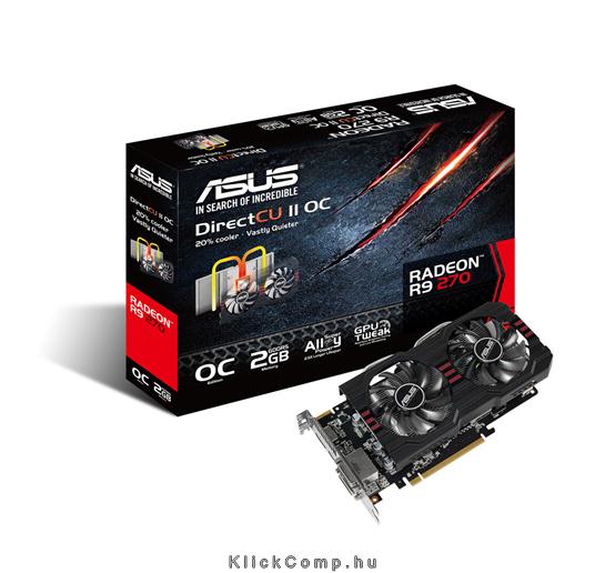 Eladó Már csak volt!!! Asus PCI-E AMD R9 270 2048MB DDR5, 256bit, 975 5600MHz, 2xDVI, HDMI, DP, Aktív - olcsó, Új Eladó Már csak volt!!! - Miskolc ( Borsod-Abaúj-Zemplén ) fotó