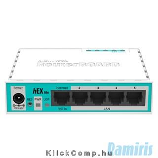 Eladó Router MikroTik hEX lite RB750r2 L4 64MB 5x FE port - olcsó, Új Eladó - Miskolc ( Borsod-Abaúj-Zemplén ) fotó