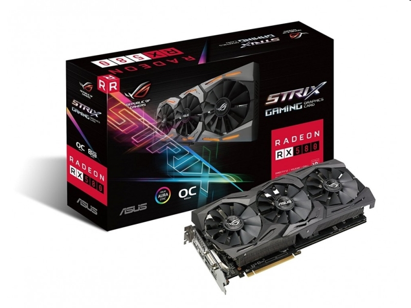 Eladó Már csak volt!!! VGA RX580 ASUS videokártya AMD ROG STRIX RX580 O8G GAMING - olcsó, Új Eladó Már csak volt!!! - Miskolc ( Borsod-Abaúj-Zemplén ) fotó