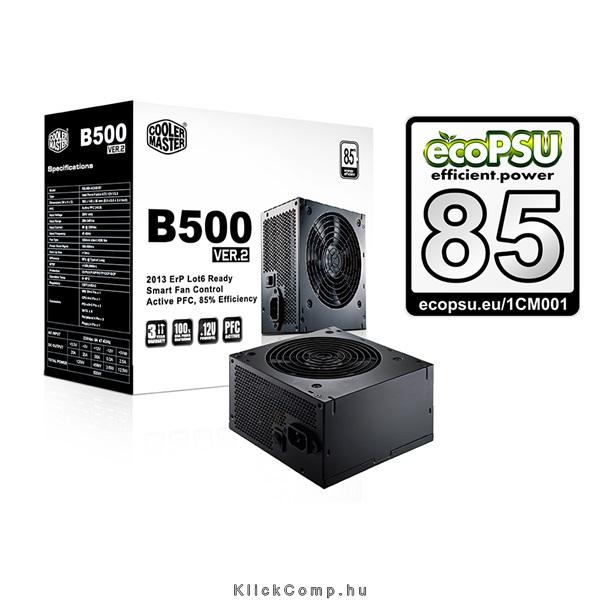 Eladó Már csak volt!!! 500W tápegység PFC 12 cm ventillátorral dobozos Cooler Master B500 version2 - olcsó, Új Eladó Már csak volt!!! - Miskolc ( Borsod-Abaúj-Zemplén ) fotó