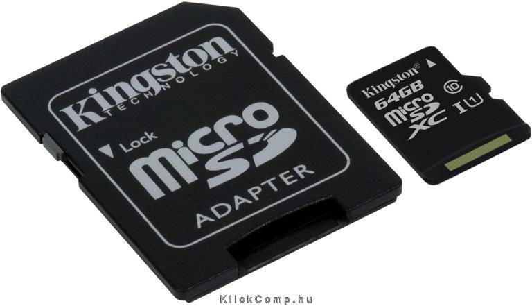 Eladó Már csak volt!!! Memória-kártya 64GB SD micro SDXC Class10 Kingston SDC10G2 64GB adapterrel - olcsó, Új Eladó Már csak volt!!! - Miskolc ( Borsod-Abaúj-Zemplén ) fotó