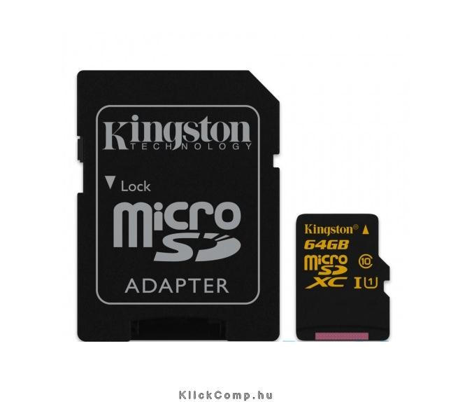 Eladó Már csak volt!!! 64GB SD micro SDXC Class 10 UHS-I SDCA10 64GB memória kártya adapterrel - olcsó, Új Eladó Már csak volt!!! - Miskolc ( Borsod-Abaúj-Zemplén ) fotó