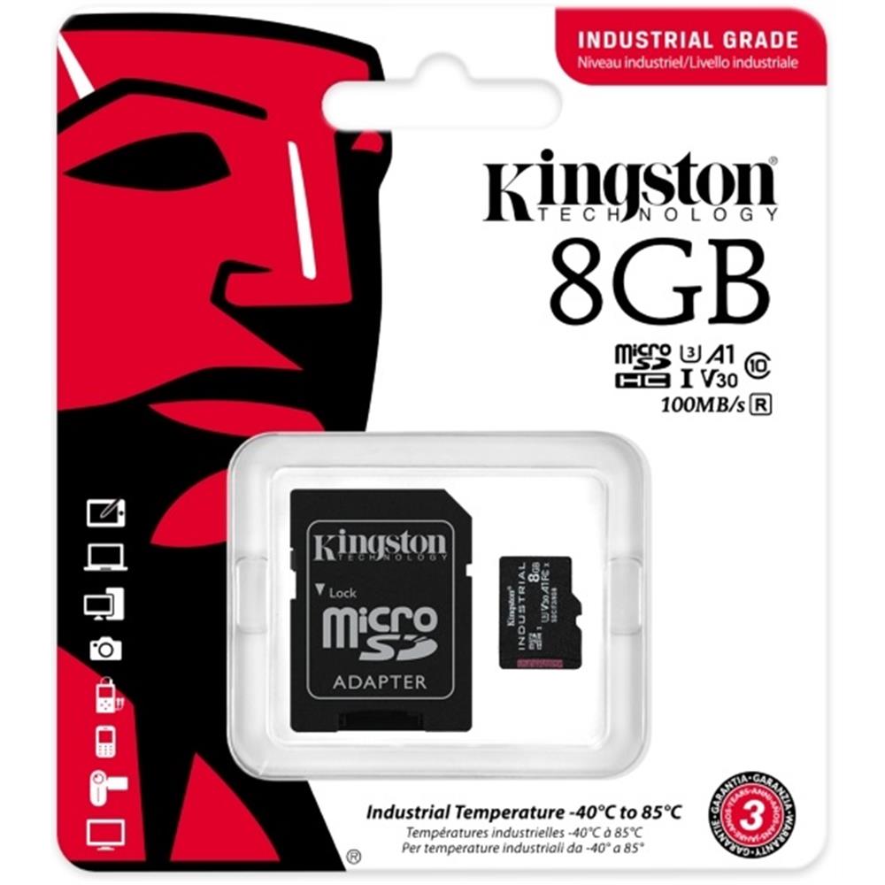 Eladó Memória-kártya 8GB SD micro Plus olvasó (SDHC Class 10 A1) Kingston Industrial S - olcsó, Új Eladó - Miskolc ( Borsod-Abaúj-Zemplén ) fotó