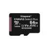 Memória-kártya 64GB SD micro SDXC Class 10 A1 Kingston Canvas Select Plus