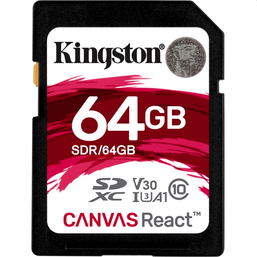 Eladó Már csak volt!!! Memória-kártya 64GB SD (SDXC Class 10  UHS-I U3) Kingston Canvas React SDR 64GB - olcsó, Új Eladó Már csak volt!!! - Miskolc ( Borsod-Abaúj-Zemplén ) fotó