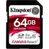 Eladó Már csak volt!!! Memória-kártya 64GB SD (SDXC Class 10  UHS-I U3) Kingston Canvas React SDR 64GB - olcsó, Új Eladó Már csak volt!!! - Miskolc ( Borsod-Abaúj-Zemplén ) fotó 1