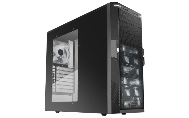 Eladó Már csak volt!!! Sharkoon Számítógépház - T9 Value (fekete; fehér belső; ATX,mATX; alsó táp; 3x12 - olcsó, Új Eladó Már csak volt!!! - Miskolc ( Borsod-Abaúj-Zemplén ) fotó